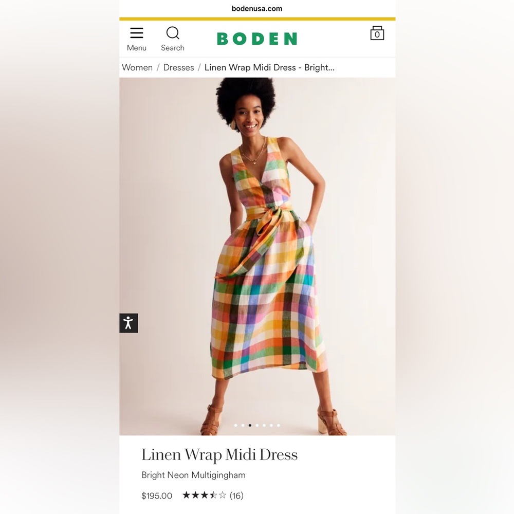 Linen wrap midi dress!